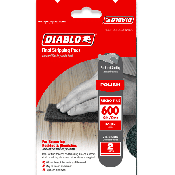 DIABLO DCP060UFNN02G 600 - Grit Final Stripping Pads (2 - pk) - Mississauga Hardware Centre Inc