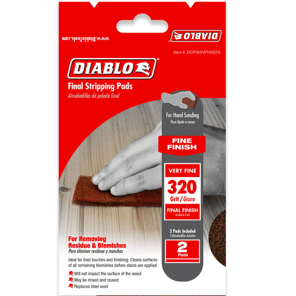 DIABLO DCP060VFNN02G 320 - Grit Final Stripping Pads (2 - pk) - Mississauga Hardware Centre Inc