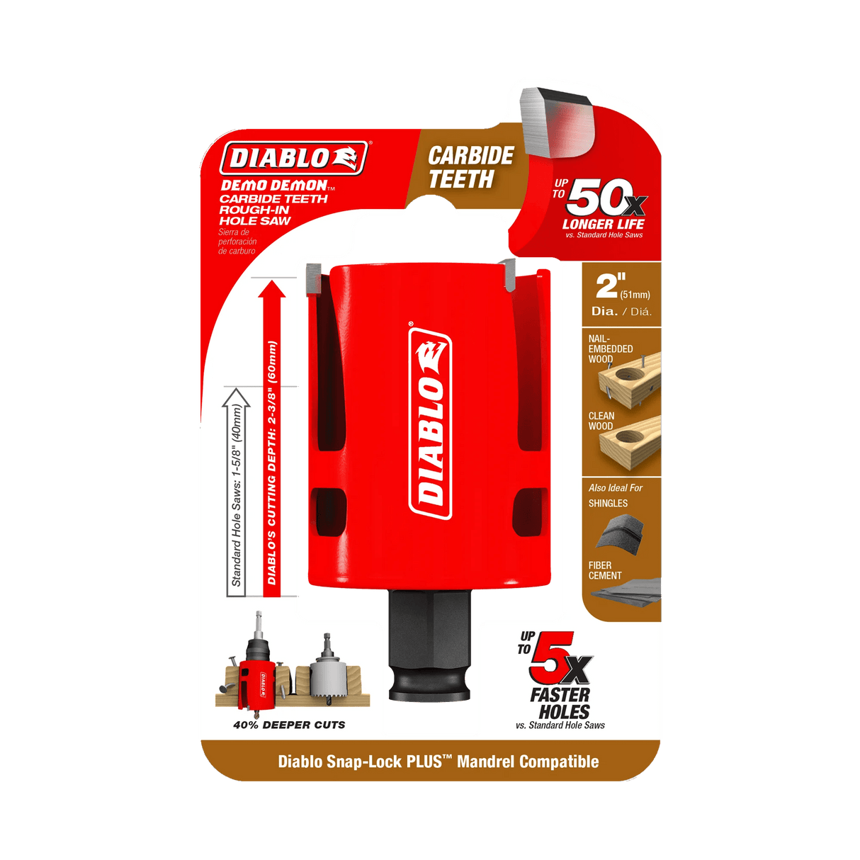 Diablo Demo Demon® Carbide Teeth Rough - In Hole Saws - Mississauga Hardware Centre Inc