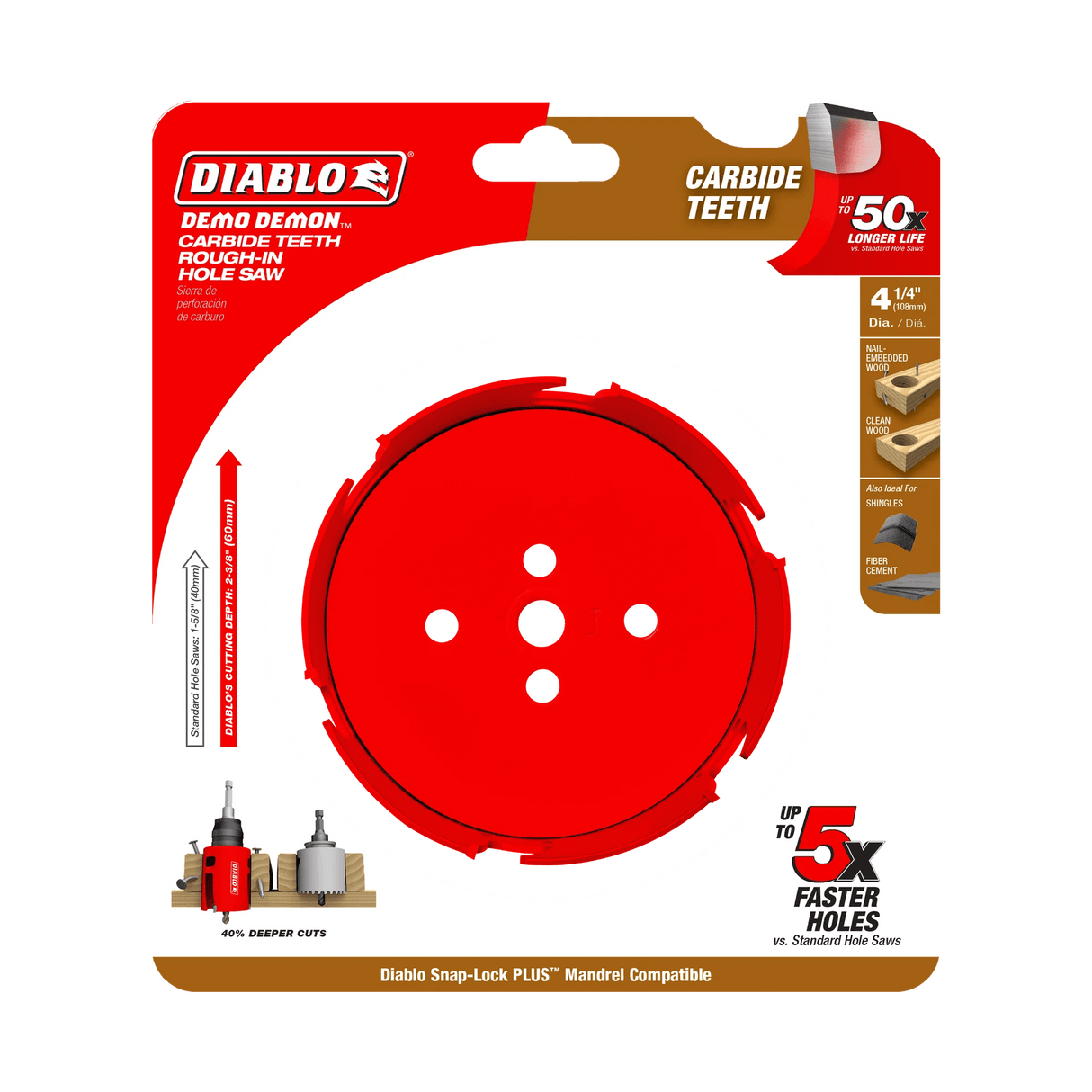 Diablo Demo Demon® Carbide Teeth Rough - In Hole Saws - Mississauga Hardware Centre Inc