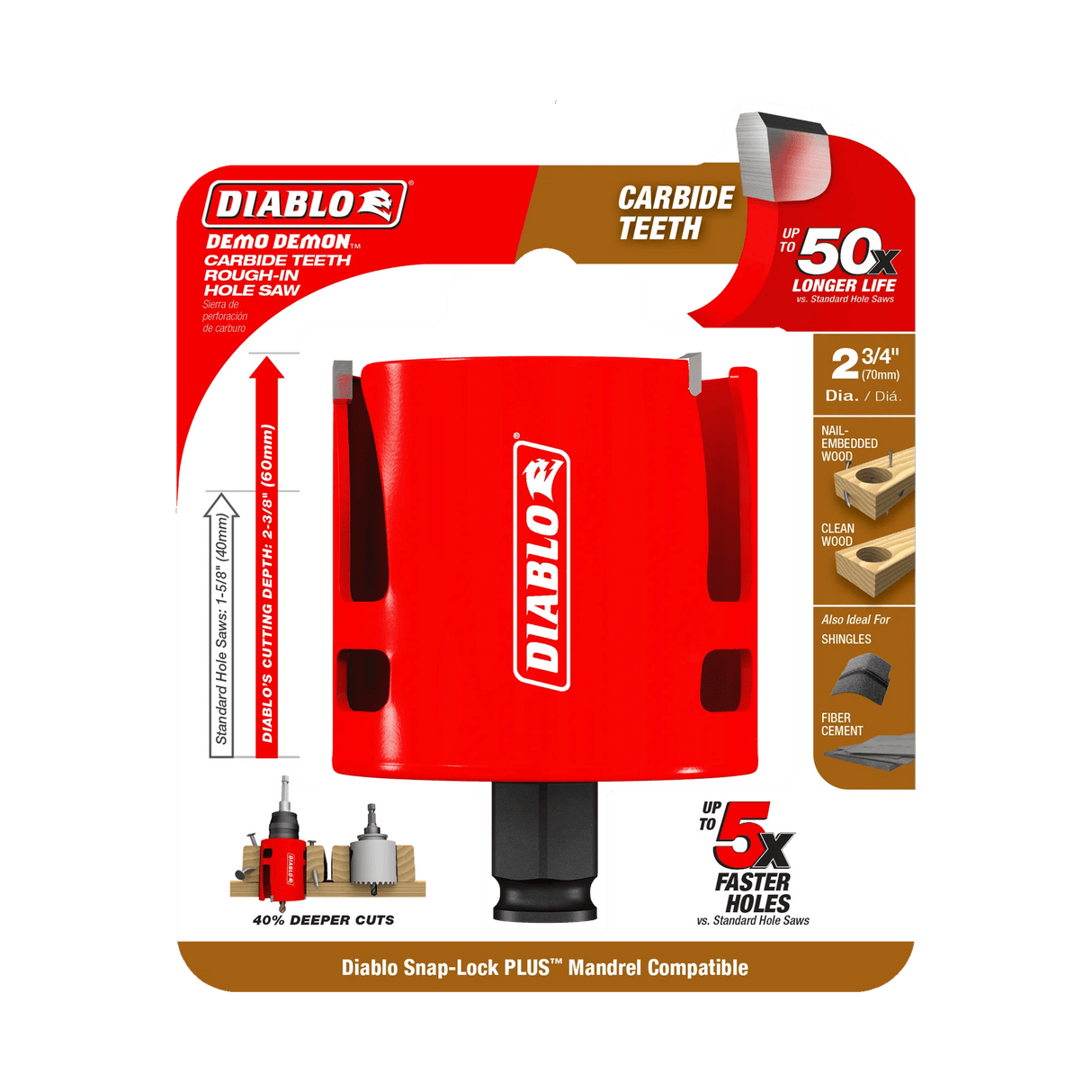 Diablo Demo Demon® Carbide Teeth Rough - In Hole Saws - Mississauga Hardware Centre Inc