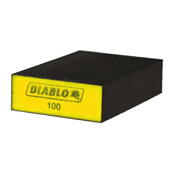 DIABLO DFBLBLOFIN04G 5" x 3" x 1" 100 - Grit Large Flat Edge Sanding Sponges (4 - pk) - Mississauga Hardware Centre Inc