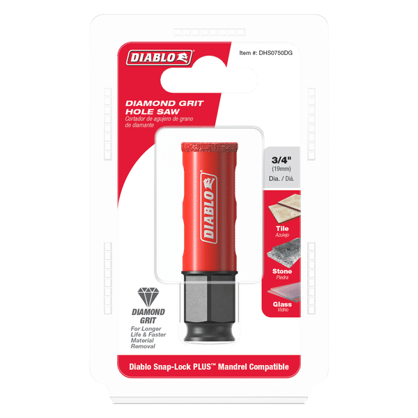 DIABLO DHS0750DG 3/4" Diamond Grit Hole Saw - Mississauga Hardware Centre Inc