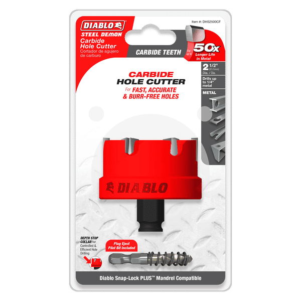 DIABLO DHS2500CF 2 - 1/2" Steel Demon™ Carbide Teeth Hole Cutter - Mississauga Hardware Centre Inc