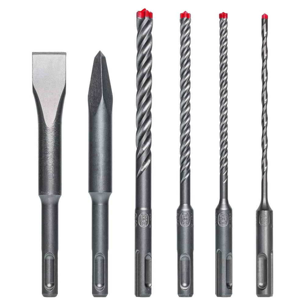 Diablo DMAPL9930 - S6 6pc SDS - Plus Rebar Demon™ 4 - Cutter Full Carbide Head Hammer Drill Bit & Chisel Set (6 - Piece) - Mississauga Hardware Centre Inc