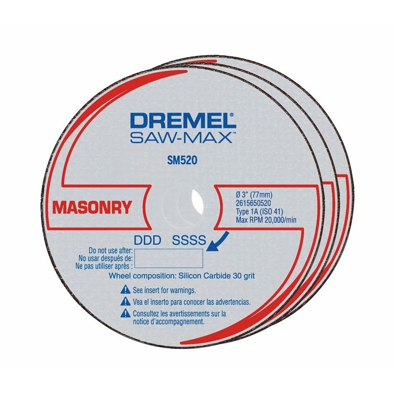 Dremel | SM520C 3 pc. 3 In. Saw - Max Masonry Cut - Off Wheel - Mississauga Hardware Centre Inc
