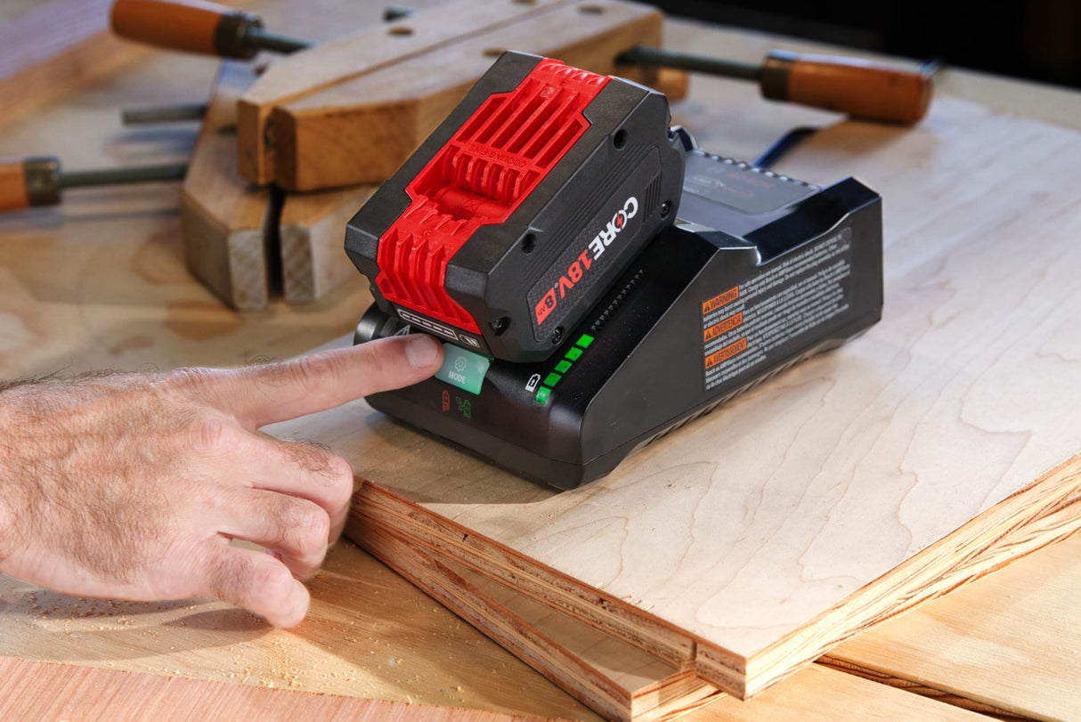 Bosch GXS18V-30N18 18V Starter Kit with (1) CORE18V® 8 Ah High Power Battery and (1) 18V 16 Amp Battery Turbo Charger