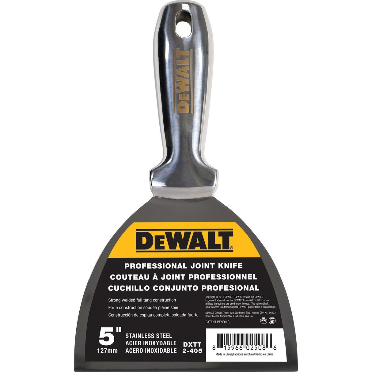 DEWALT LVDXTT-2-405 5" All Stainless Steel Joint Knife w/ Welded Handle