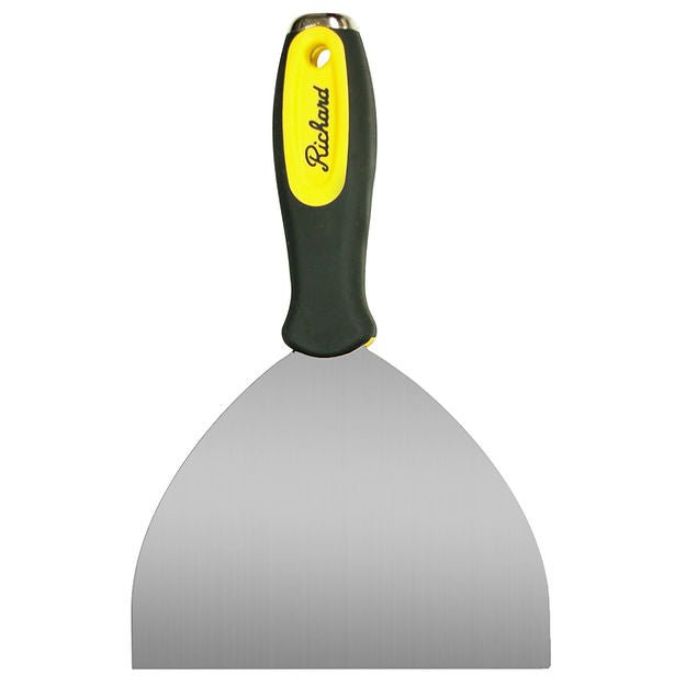 RICHARD RUB-116 6 IN. ERGO-GRIP TAPING KNIFE WITH STEEL HEAD, FLEXIBLE CARBON BLADE