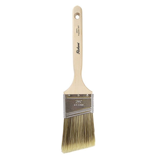 RICHARD 80873 2 1/2 in. Pro Platinum angle sash paint brush, polyester SRT, wood handle