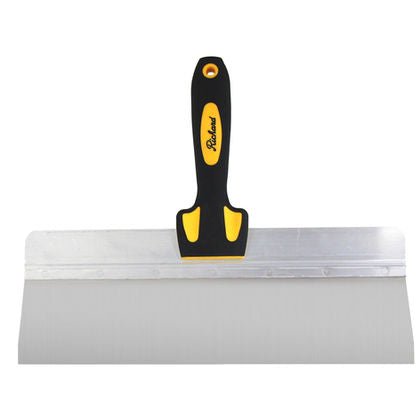 RICHARD RUB-RW-12-AS 12 IN. ERGO-GRIP STAINLESS STEEL TAPING KNIFE, PRESS-PUNCHED (Stainless Steel, Painter’s Handle)