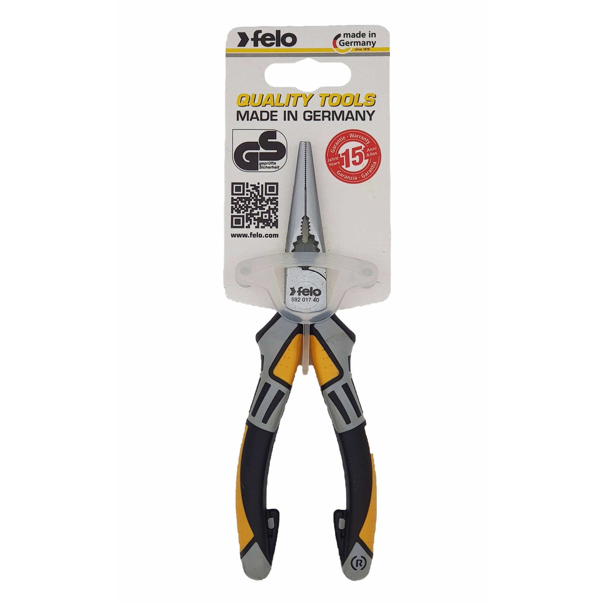 Felo - Chain Nose Pliers (Radio Pliers) 3C straight 170 mm - 6 - 3/4" - Mississauga Hardware Centre Incfelo00059201740
