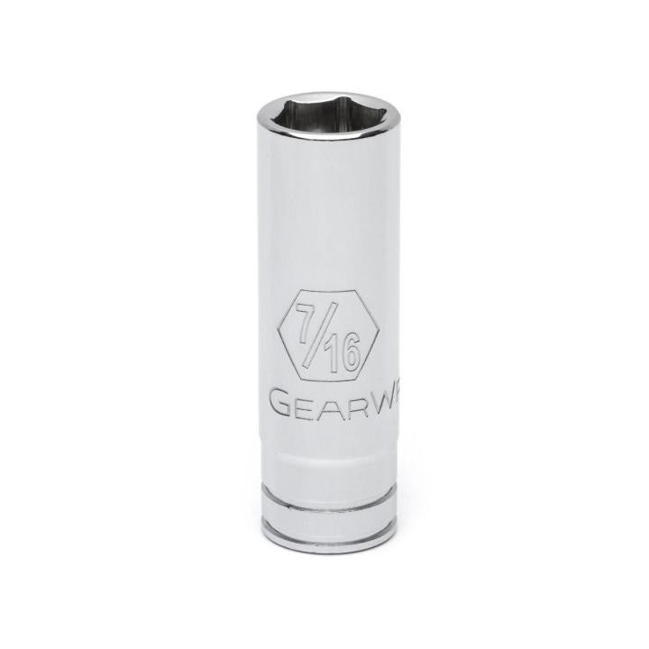 GEARWRENCH 80122D 1/4" Drive 6 Point Deep SAE Socket 7/16" - Mississauga Hardware Centre Inc