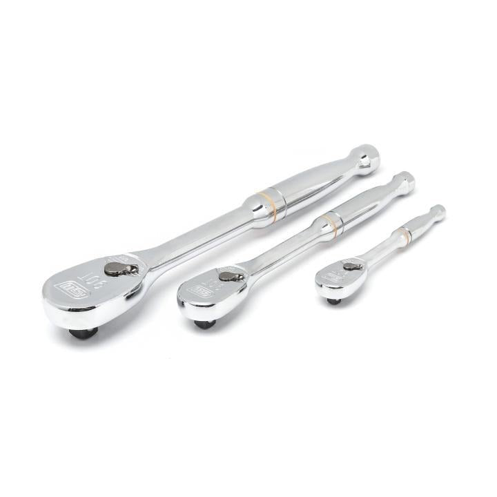 GEARWRENCH 81206T 3 Piece 1/4", 3/8" & 1/2" Drive 90 - Tooth Teardrop Ratchet Set - Mississauga Hardware Centre Inc