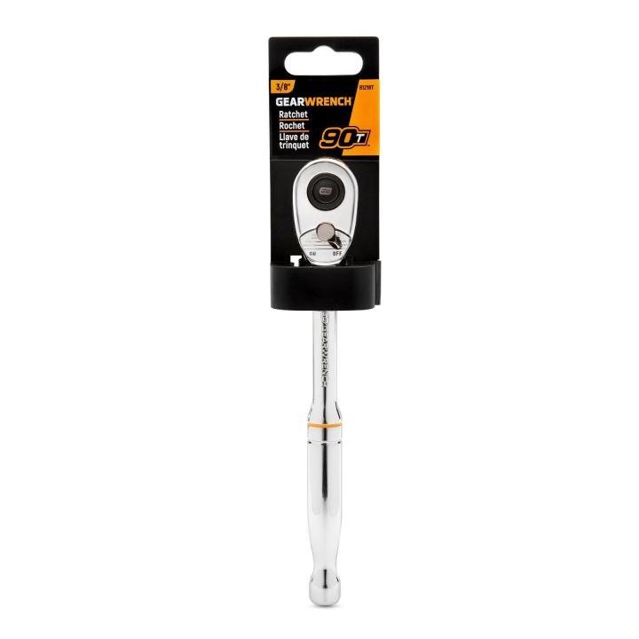 GEARWRENCH 81218T 3/8" Drive 90 - Tooth Quick Release Teardrop Ratchet 8 - 1/4" - Mississauga Hardware Centre Inc