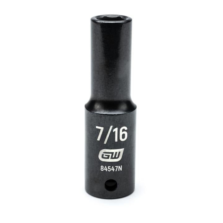 GEARWRENCH 84547N 1/2" Drive 6 Point Deep Impact SAE Socket 7/16" - Mississauga Hardware Centre Inc