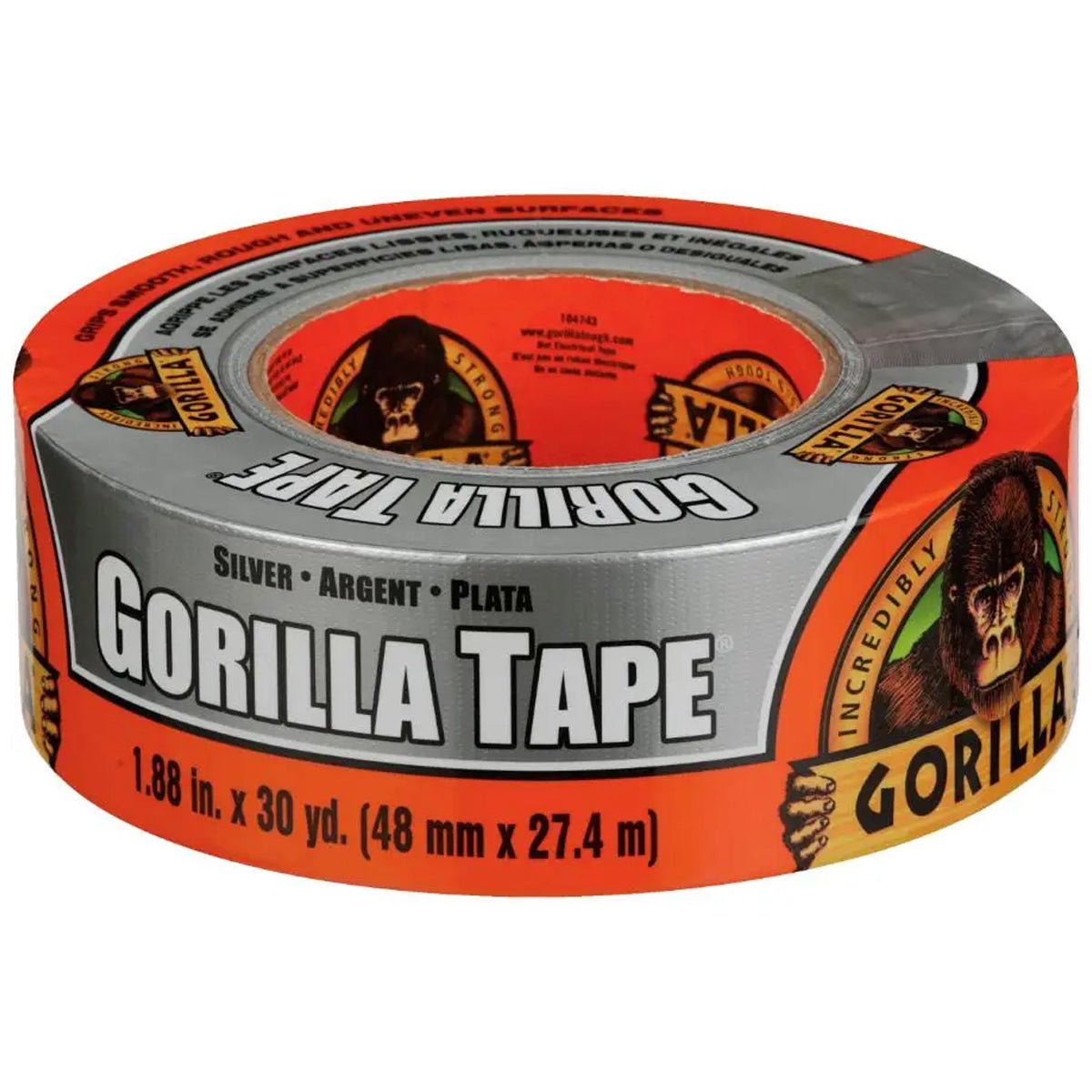 Gorilla 85001049 Duct Tape 1.88in x 30yd Silver - Mississauga Hardware Centre Inc