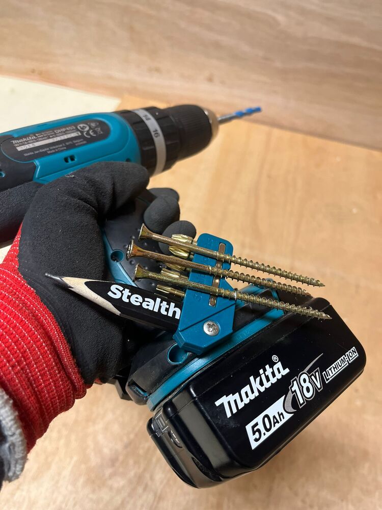 StealthMount BH-MK-4590-BLU 45° & 90° Magnetic Bit Holder for Makita CXT, LXT & XGT Tools (2 Pack) Teal