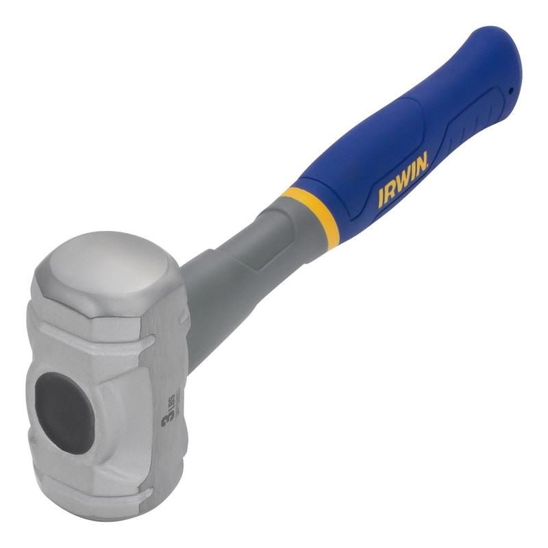 IRWIN IWHT56601 3 lb Polished Face Steel Head Rubber Sledge Hammer - Mississauga Hardware Centre Inc