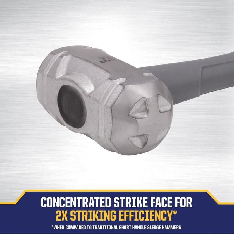 IRWIN IWHT56601 3 lb Polished Face Steel Head Rubber Sledge Hammer - Mississauga Hardware Centre Inc