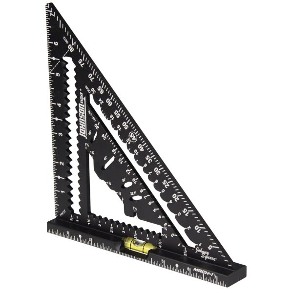 JOHNSON 7 - 1/4" Johnny Square® MACH - 1™ Smart Mark™ Rafter Square with Level Vial - Mississauga Hardware Centre Inc