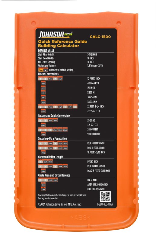 JOHNSON CALC - 1500 Building Calculator - Mississauga Hardware Centre Inc