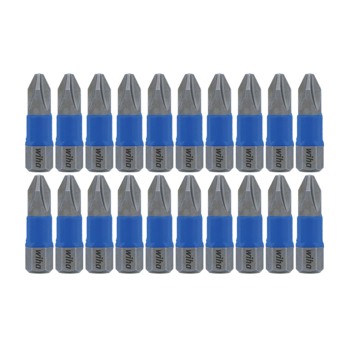 WIHA-70042 TerminatorBlue Impact Bit Phillips #2 - 1 Inch - 20 Pack