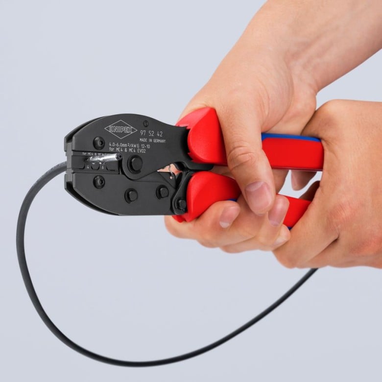 KNIPEX 97 52 42 8 1/2" KNIPEX PreciForce® Crimping Pliers For MC4/MC4 EVO 2 - Mississauga Hardware Centre Inc