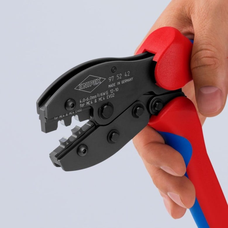 KNIPEX 97 52 42 8 1/2" KNIPEX PreciForce® Crimping Pliers For MC4/MC4 EVO 2 - Mississauga Hardware Centre Inc