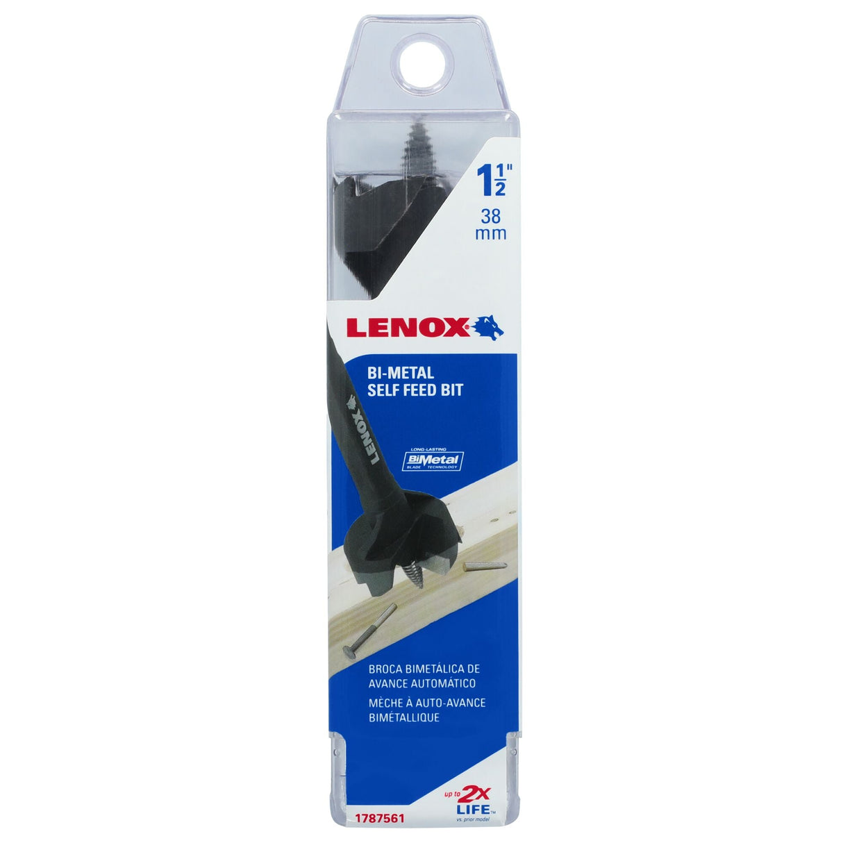 LENOX 1787561 1 - 1/2" Bi - Metal Self - Feed Wood Drill Bits - Mississauga Hardware Centre Inc
