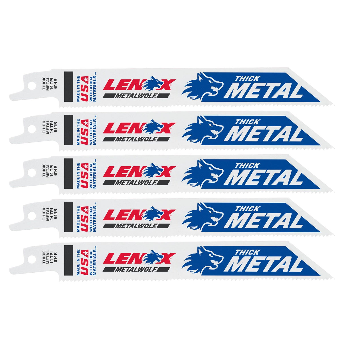 LENOX 20564614R METALWOLF™ WAVE EDGE™ 6" Reciprocating Saw Blades 14 TPI - 5/PK - Mississauga Hardware Centre Inc