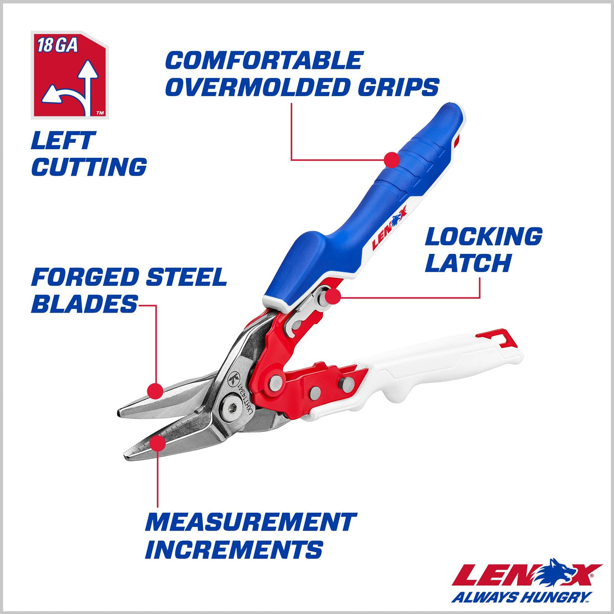 LENOX LXHT14341 Left Aviation Snips - Mississauga Hardware Centre Inc
