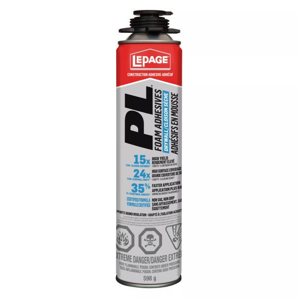 LePage 598g Gun Grade PL Drywall Foam Adhesive - Mississauga Hardware Centre Inc