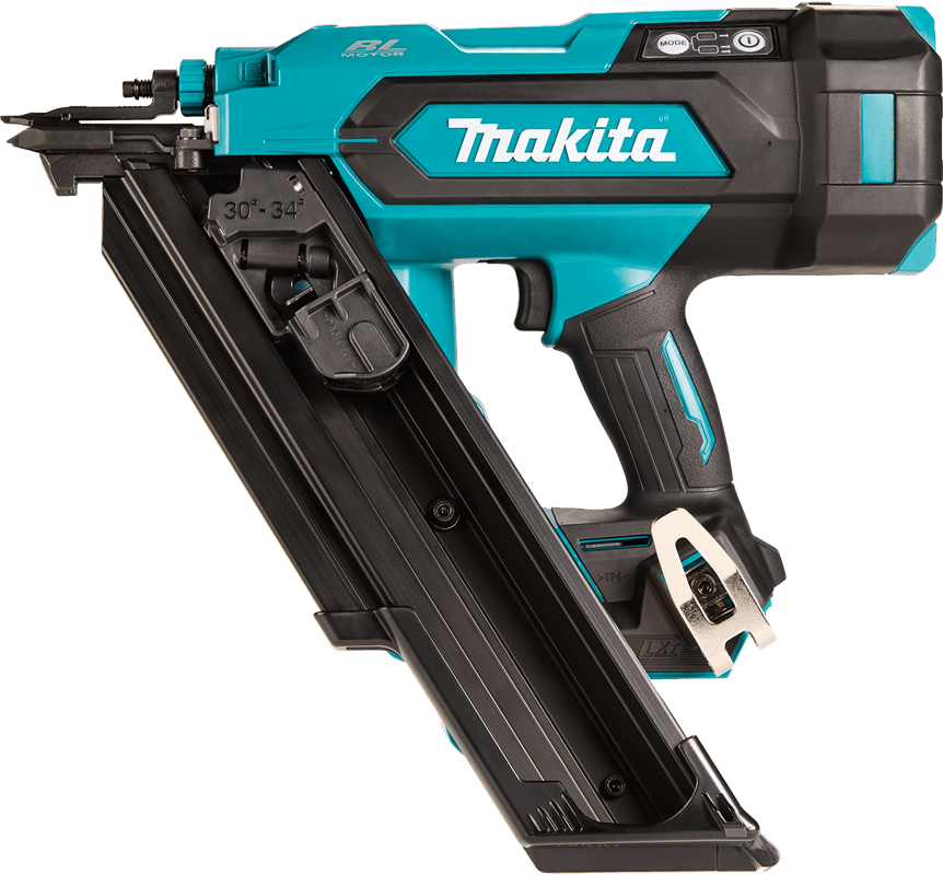 Makita DBN900ZK 18V LXT® Lithium‑Ion Cordless 30º Clipped Head 3‑1/2" Framing Nailer, Tool Only - Mississauga Hardware Centre Inc