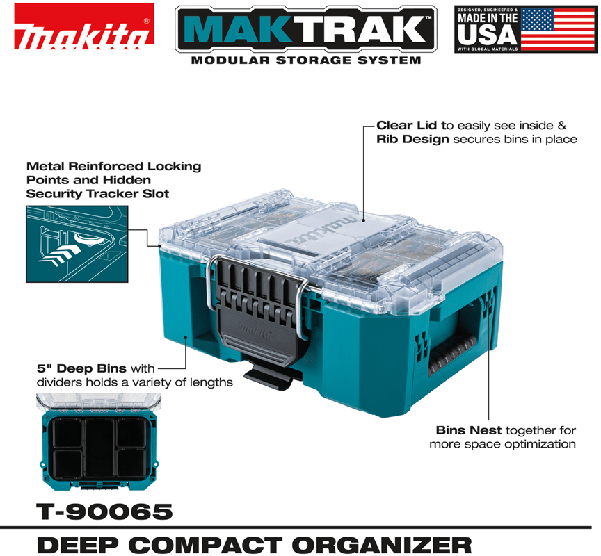 Makita MAKTRAK™ Deep Compact Organizer - Mississauga Hardware Centre Inc