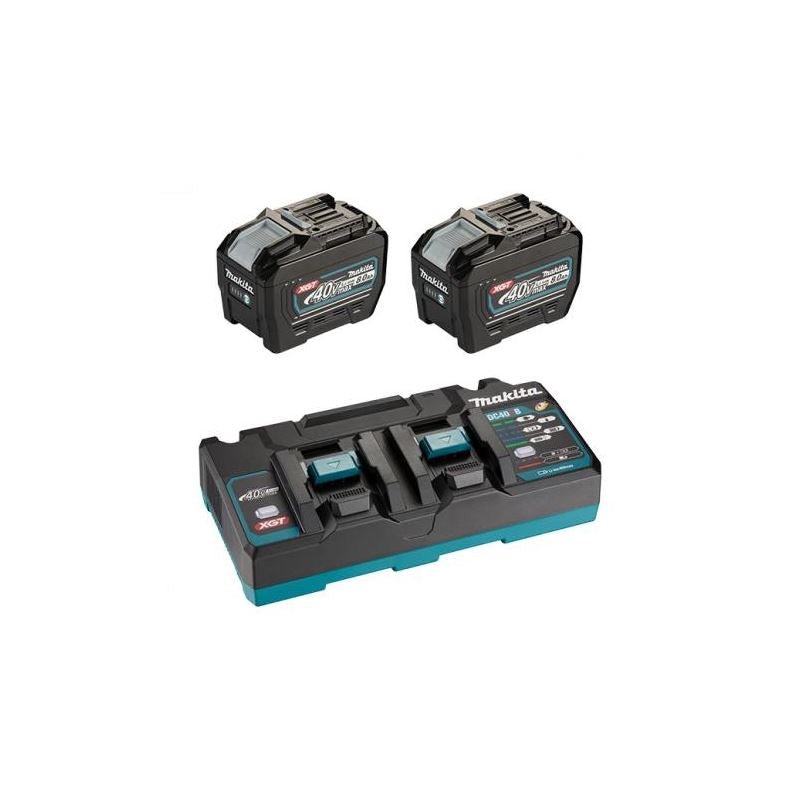 Makita T - 04101 40V max XGT Dual Port Rapid Charger Starter Kit (8.0Ah x2) - Mississauga Hardware Centre Inc