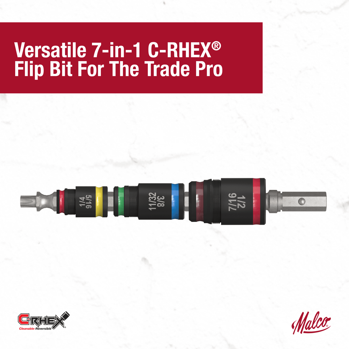MALCO 7 - in - 1 C - RHEX® Flip Bit Torx 25 Model - Mississauga Hardware Centre Inc