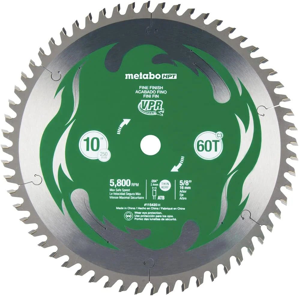 metabo HPT 10" 60T Carbide Blade - Mississauga Hardware Centre Inc