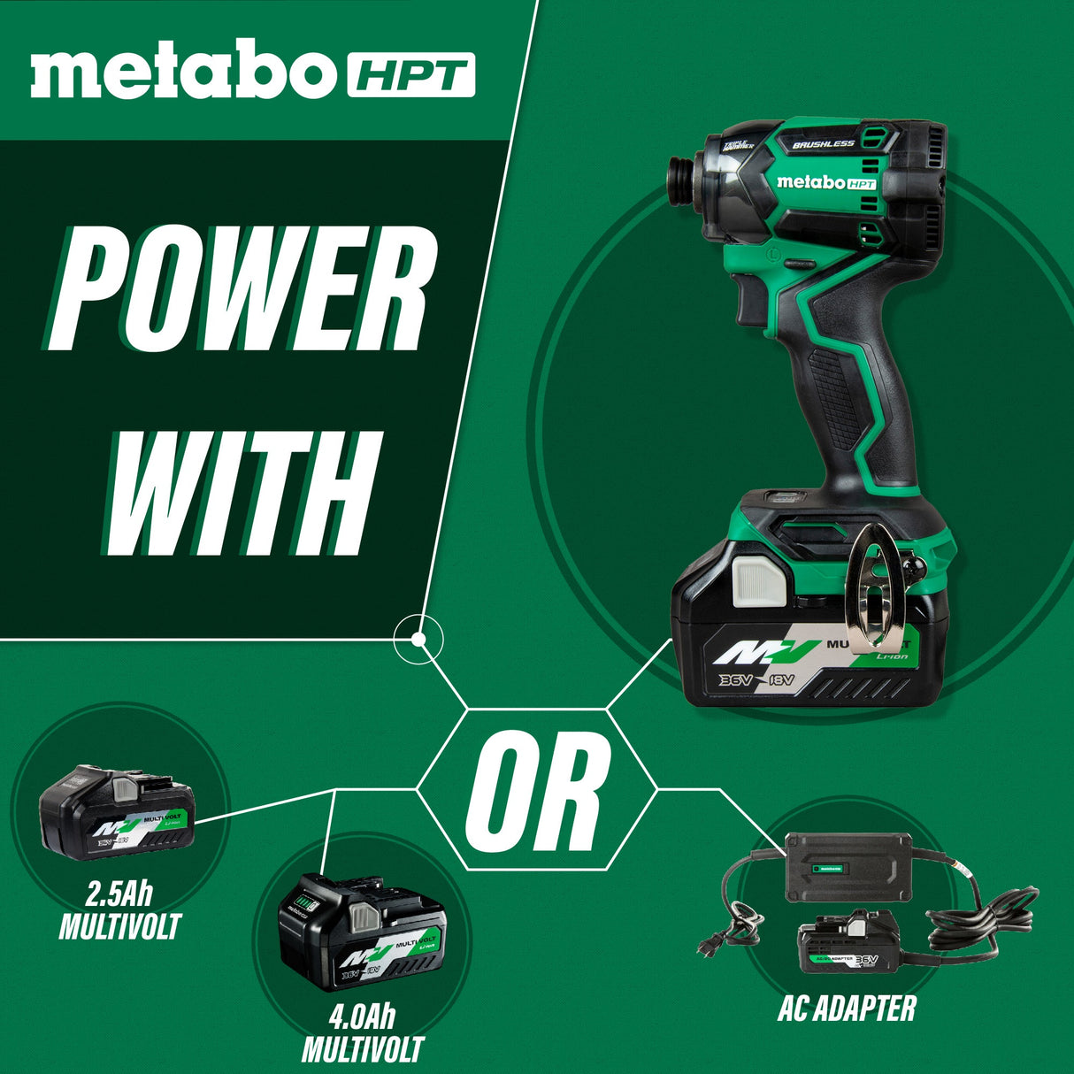 metabo HPT 36V MultiVolt™ Cordless Triple Hammer BOLT Impact Driver - Mississauga Hardware Centre Inc