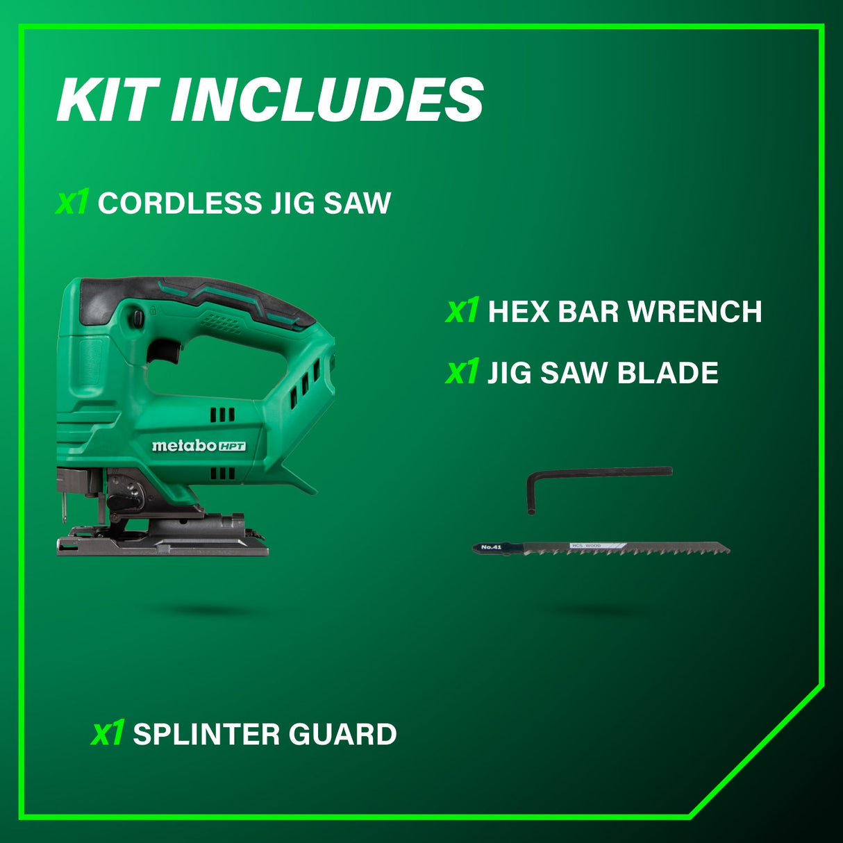 metabo HPT CJ18DAQ4M 18V Cordless Jig Saw (Tool Body Only) - Mississauga Hardware Centre Inc