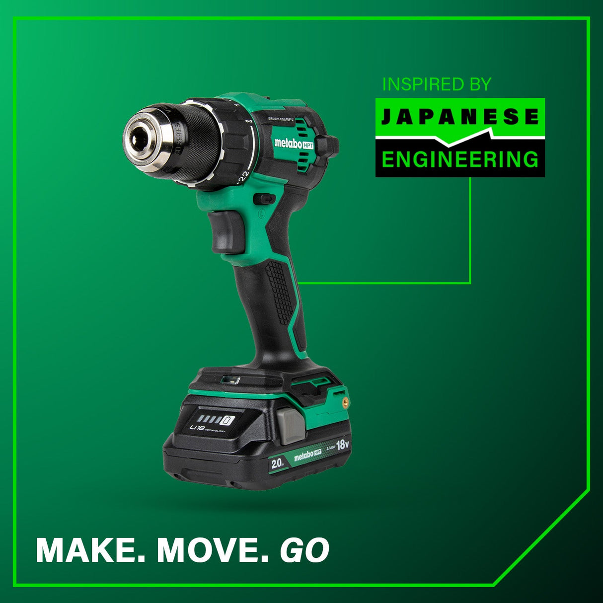 metabo HPT DS18DEXM 18V MultiVolt™ 1/2" Cordless Brushless Driver Drill Kit - Mississauga Hardware Centre Inc