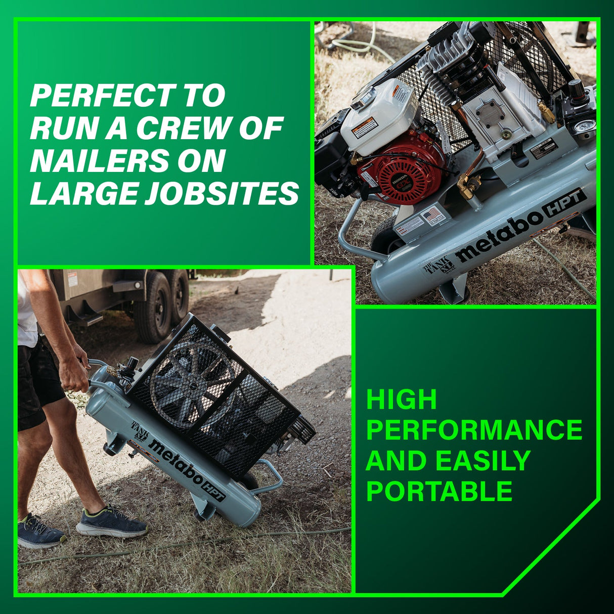 metabo HPT EC2610EAM 9 Gallon Gas Powered Wheelbarrow Air Compressor - Mississauga Hardware Centre Incmetabo HPTEC2610EAM