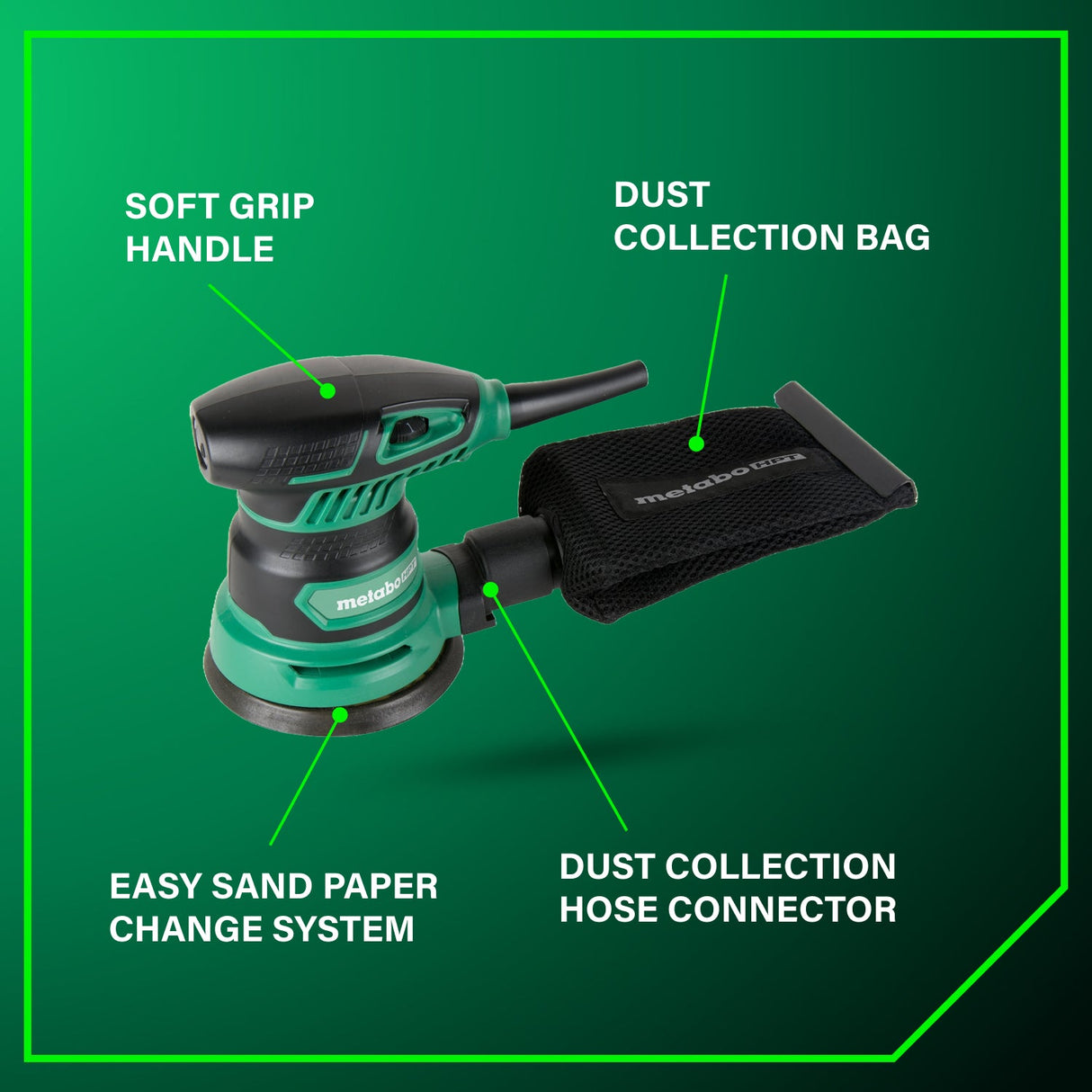 metabo HPT SV13YSTM 5 Inch Variable Speed Random Orbit Finishing Sander - Mississauga Hardware Centre Inc