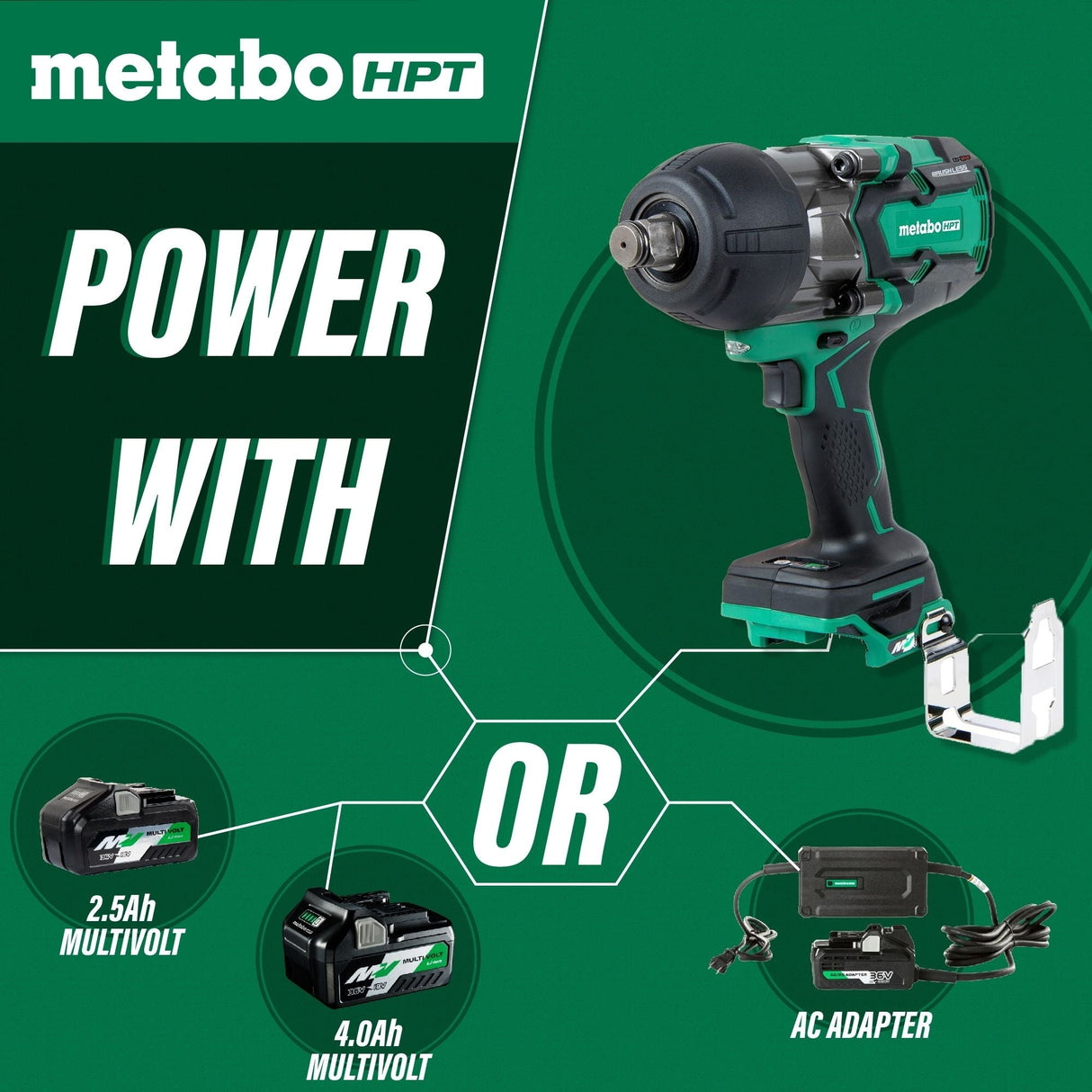 metabo HPT WR36DAQ4M 36V MultiVolt™ Brushless 3/4 Inch Impact Wrench (Tool Body Only) - Mississauga Hardware Centre Inc