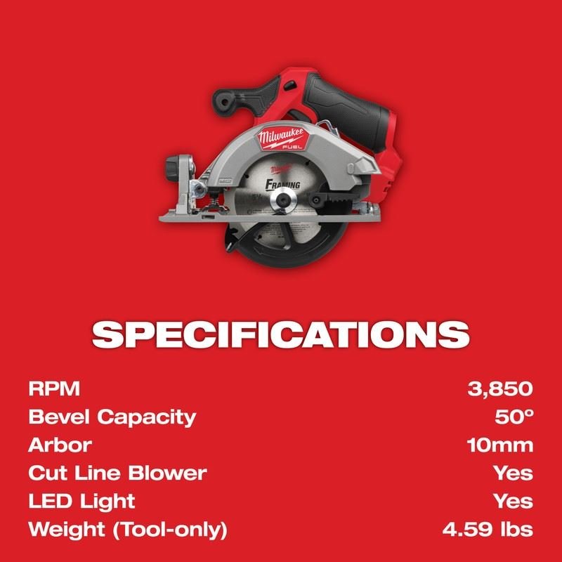 Milwaukee 2521 - 20 M12 FUEL 5 - 3/8in Circular Saw - Mississauga Hardware Centre Inc