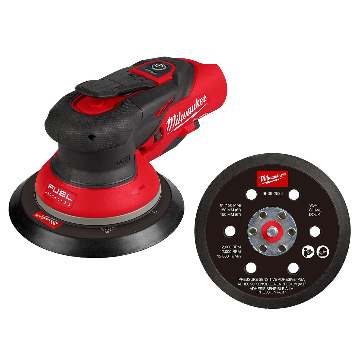 Milwaukee 2584 - 20 M12™ FUEL™ 6" Random Orbital Sander (3/32") - Mississauga Hardware Centre Inc