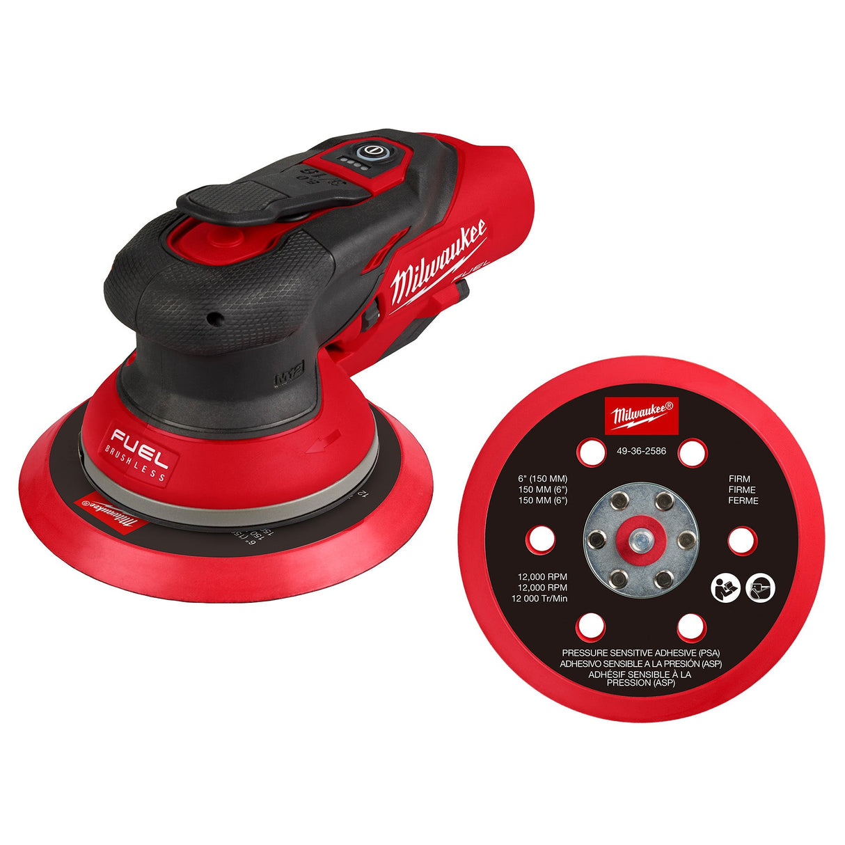 Milwaukee 2585 - 20 M12™ FUEL™ 6" Random Orbital Sander (3/16") - Mississauga Hardware Centre Inc