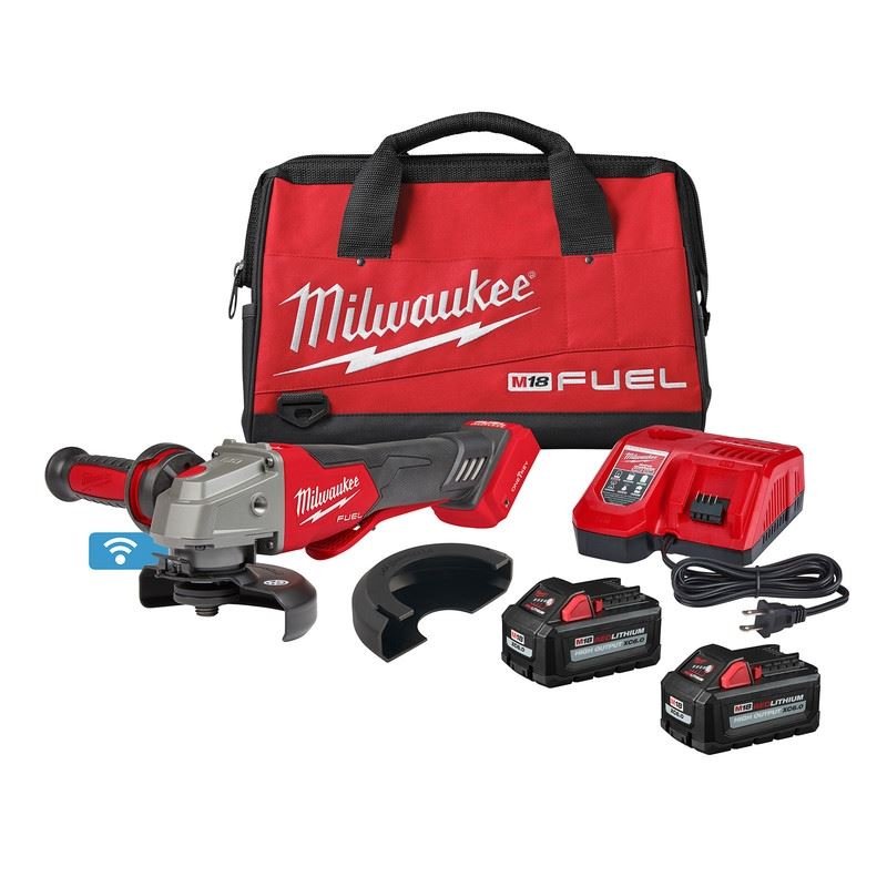 Milwaukee 2882 - 22 M18 FUEL 4 - 1/2n / 5in Braking Grinder w/ ONE - KEY Paddle Switch, No Lock - Mississauga Hardware Centre Inc