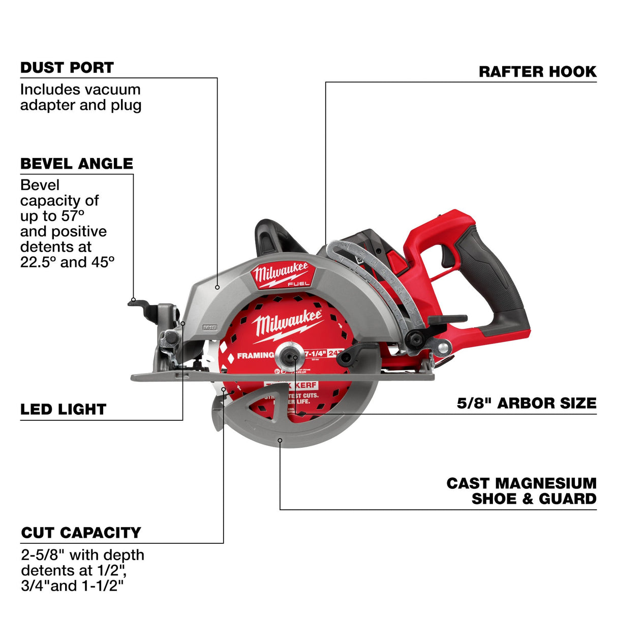 Milwaukee 2930 - 21HD M18 FUEL™ 7 - 1/4" Rear Handle Circular Saw Kit - Mississauga Hardware Centre Inc