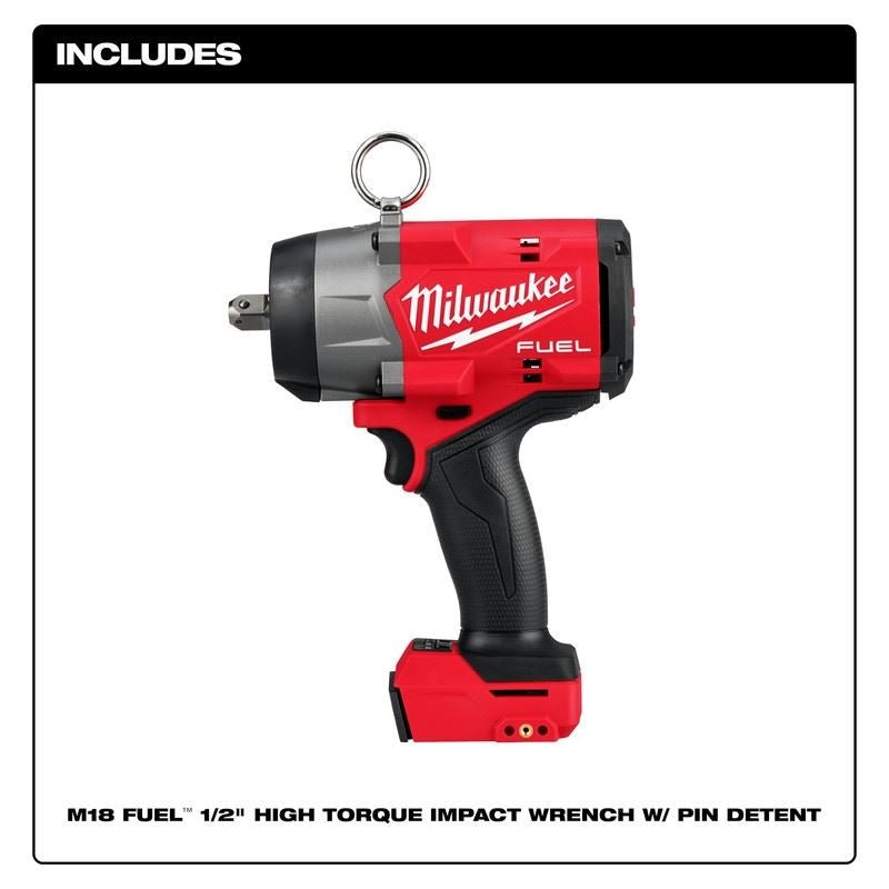 Milwaukee 2966 - 20 M18 FUEL 1/2" High Torque Impact Wrench w/ Pin Detent - Mississauga Hardware Centre Inc